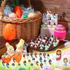 Bememo 100 Pcs Jesus Toys Original Design Mini Rubber Little Jesus Figurine to Hide and Seek Religious Party Favors Sunday School Craft Baptism Gifts for Easter Egg Stuffers(Multicolor)