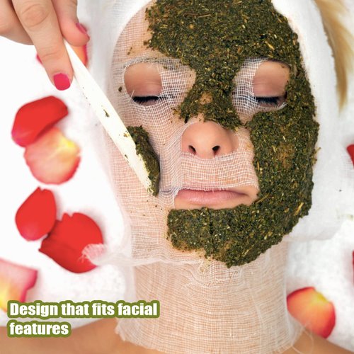 Gauze Face Mask,200 Pack Soft High Frequency Gauze Face Pads White Net Face Gauze Mask,Skin Care Mask Fiber Paper Sheet for Women Girls Beauty Salons Home Facial Natural Spa DIY (10.8 x 11.8 inches)