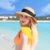 Beach Hats for Women, Straw Hat for Women UPF 50+ UV Sun Protection Sun Hat Foldable Roll up Cap Khaki
