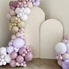 Double Stuffed Blush Purple Balloons,Dusty Purple Balloons Different Sizes 18 12 10 5 Inch,Double Stuffed Purple Balloon Arch for Boho Party, Baby Shower, Birthday, Weddings (Dusty Purple01)