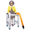 HTZNHXT 2 Pcs Inflatable Walker and Cane, 100th Day of School for Old Age Costume Prop, Blow Up Walker Cane Funny Gag Gifts for Halloween Christmas Costume