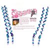 Collect Four (4) White, Plum & Peppermint mix color 5" Twirly Do Reusable Hair Wrap Twist Braid Barrette