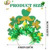GRAEEN Lgiht Up St Patrick's Day Headband Green Clover Hair Band Irish Shamrock Party Costume Accessories for Women