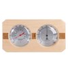 MIFXIN Wood Sauna Hygrothermograph 2 in 1 Thermometer Hygrometer Double Dial Display Temperature Humidity Meter Tool Sauna Room Equipment Accessories