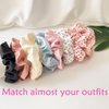 KOVOLITU Scrunchies for Women Satin Hair Scrunchies Softer Than Silk for Hair Big Scrunchy Ponytail Holder -8 Colors