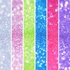 BURANO Reflective Glitter Gel Polish, Rose Blue Purple Silver Holographic Glitter Gel Nail Polish, Soak Off Disco Gel Polish with Cuticle Oil Gift UV Lamp Required