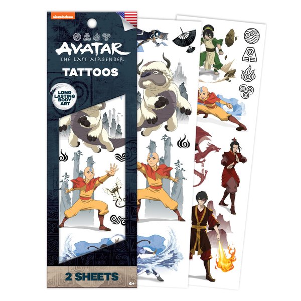 Savvi - 12 Avatar Temporary Tattoos: Skin-Safe Ink, Great for Parties and Everyday Wear, Gifts for Teens and Adults, Made in the USA [2 sheets, 12 count]
