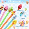 BOIKOKY 148Pcs Ice Cream Party Favors Set - 24 Ice Cream Notebooks, 24 Decorative Pens, 100 Stickers for Kids Ice CreamThemed Birthday Party Class Prizes Supplies