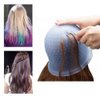 Highlighting Silicone Cap with Hook, Hair Dye Hat Reusable Hair Coloring Frosting Tipping Cap with Metal Needle for Beauty Salon Home (Blue)