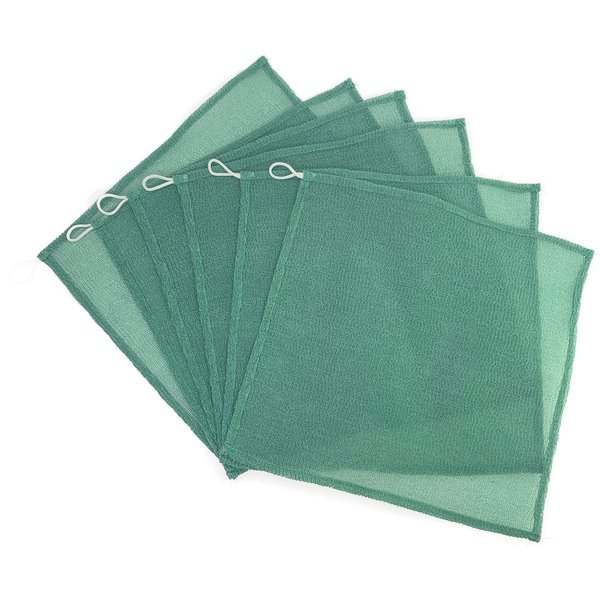 6 pcs/Set 12"×12" Home Spa Exfoliating Nylon Bath Cloth/Towel - Magic Shower Washcloth for Body - Shower Scrubber - Remove Dead Skin - Great for Skin Care in The Bath
