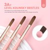 MAGIC ARMOR 3pcs Acrylic Nail Brush Set, Size 8/10/14 Acrylic Nail Brushes for Acrylic Application, Professional Acrylic Powder Brushes for Acrylic Powder Application, Nail Extension, 3D Nail Carving