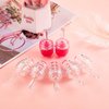 18 Pieces Honey Pots Shaped Lip Gloss Tube Empty Plastic Lip Gloss Container Mini Clear Refillable Lip Balm Bottle Container with 2 Pieces Plastic Funnels for Women Girls DIY Cosmetics, 6 ml
