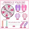 VercanMonth 8 Set Spa Party Supplies Include Nail Kits for Girls Spa Party Nail Game Spinner Disposable Slippers Nail Files for Spa Themed Birthday Party Favors Sleepover Party Slumber Party