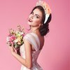 AMCAMI Bride Headband Bachelorette Party Decorations Bride To Be Headband with Pearls Pink Rose Headband Bridal Headband for Women Bride To Be Decorations Bridal Headpiece