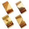 WOKOTO 10 Rolls Gold Foil Nail Art Transfer Stickers Tips Laser Adhesive Nail Wraps Decals Starry Sky Manicure Decoration (0.98inchs*39.4inchs)