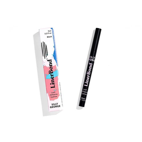 Silly George LinerBond | Lash Adhesive Eyeliner | No Magnets or Glue, Mess Free, Lightweight, Long Wear, Weatherproof (Black)
