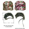 Set of 2 Crystal Butterfly Hair Holder Barrettes Ponytail Hair Barrettes for Women Girls YY86900-4-2siennaRose