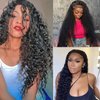 AUOCATTAIL Glueless Wigs Human Hair Water Wave Lace Front Wigs Pre Plucked Pre Cut with Baby Hair Deep Part Curly Wigs Wear and Go for Black Women