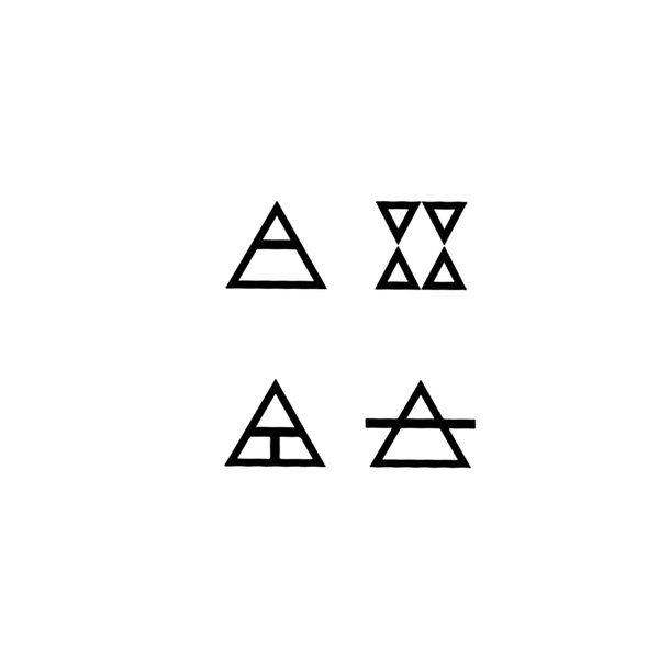 Simply Inked Geometric Temporary Tattoo Designs (Geometric Triangles)
