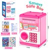 Pink Piggy Bank for Kids with Password Code Lock and Auto Grab Bill Slot, PhilaeEC Real Money Cash Coin Can Saving Box Electronic Money Safe Bank, Hot Gift for 4 7 8 9 10 11 Year Old Boys Girls
