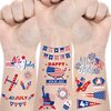 4th of July Temporary Tattoos 84 Styles American Flag Decorations Tattoos Independence Day Temporary Tattoo for USA Patriotic Red White and Blue Party Supplies