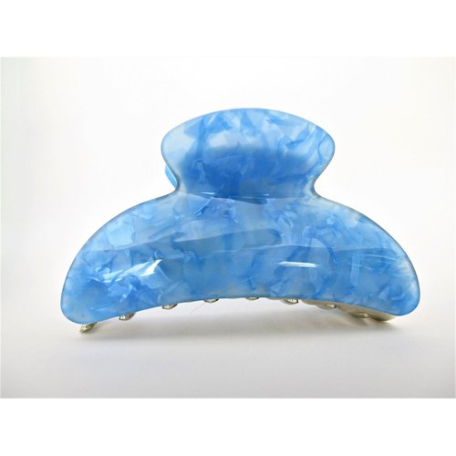 Generic Bright blue marbled hair claw clip for thick hair