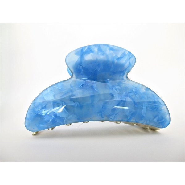 Generic Bright blue marbled hair claw clip for thick hair