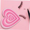 Beatifufu Heart-Shaped Eyelash Plate Eyelash Platform for Lash Extension Eyelash Extension Platforms Eyelash Display Stand Cosmetic Tray Lash Tile Tool Table Acrylic Dedicated