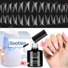Beetles Gel Nail Kit Almond-500Pcs Gel Nail Kit Easy Nail Extension Set Short Almond Shape 5 In 1 Nail Glue Gel Extension Nail Kit Uv Led Lamp Acrylic False Nail Tips Kit DIY Nails Art Gifts for Women
