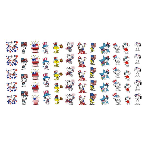 Charlie Brown 4th of July Snoopy Peanuts Waterslide Nail Art Decals- Salon Quality!