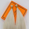 Full Shine Genius Weft Hair Extensions Hand Tied Weft Human Hair Extensions Color White Blonde Hair Extensions Hand Tied Weft Human Hair Extensions Remy Straight Hair Weft Extensions 18 Inch 80G