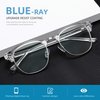 AOMASTE Blue Light Blocking Glasses Vintage Half Frame UV Clear Lens Anti Eyestrain Computer Gaming Glasses for Men Women