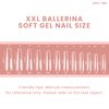 Allkem Soft Gel Nail Tips - XXL Ballerina Nail Extensions with Refill Bag - 12 Sizes Extra Extra Long Full Cover Nails - Clear (504 Pieces)