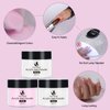 MAGIC ARMOR Acrylic Liquid Monomer and Acrylic Powder Set - 3 Colors Acrylic Powder Clear Pink White Professional Acrylic Monomer Liquid 5oz Acrylic Nail System For Acrylic Nails (150ML+3 COLORS)