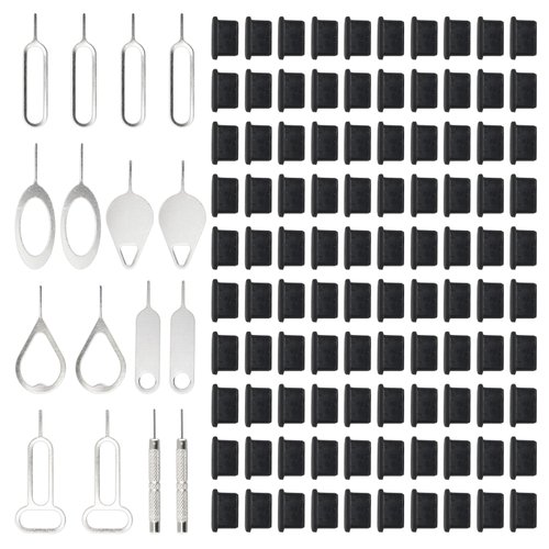 16 PCS SIM Card Removal Tool, SIM Card Tool, with 100 PCS Mobile Phone Dust Plugs Type-C Data Plugs, Smooth and Burr-Free, Easy to Use, Suitable for All Models of Mobile Phones