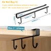 ECROCY Mug Holder Under Cabinet - 3pcs Mug Organizer for Kitchen, Fit for 1 Inch Thickness Shelf or Less - Only Suitable for Flat Buttom Cabinet Without Any Lip