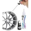 Zlirfy Car Touch Up Fill Paint Pen,Car Wheel Scratch Fix Rim Touch Up Paint Rim Scratch Repair Pen,Two-In-One Wheel Repair Paint,Car Wheel Scratch Remove,Used for Fix Rim Scratches,Surface Damage (Silver)