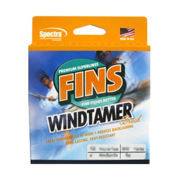 Fins Spectra 150-Yards Windtamer Fishing Line, Yellow, 4-Pound