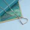 Iaceble Boho Long Heart Necklace Open Heart Pendant Necklace Floating Heart Chain Necklace Gold Hollow Heart Necklace Jewelry for Women and Girls