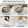 ORSDA Cat Toy, Chargeable 4-in-1 Interactive Kitten Toys for Indoor Cats Self Play, Hide and Seek, Cat Wand Toy, Whack a Mole Exercise Cat Toys with 3Pcs DIY Replacement Feathers (Space Cat)