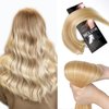 Clip in Hair Extensions Real Human Hair Premium 14 Inch 7pcs 70g 18P613 Highlight Color Straight Clip ins Extensions Soft & Natural Real Human Hair Clip in Extensions