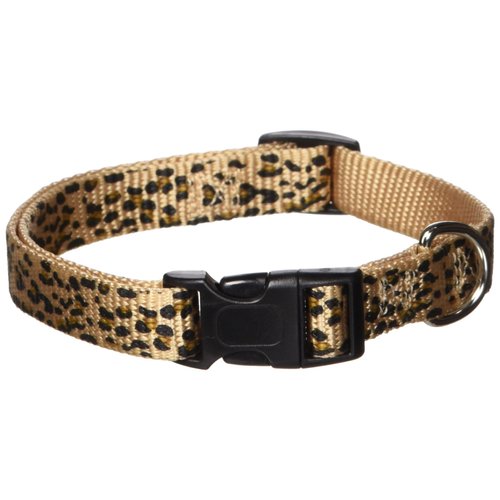 East Side Collection Cheetah-Print Nylon Dog Collar, 14–20-Inch