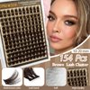 FOINEMYED Brown Lash Clusters 10-20mm Fluffy Cluster Eyelashes Brown False Eyelashes Individual Lashes Volume Eyelash Extension 154pcs Cluster Lashes DIY Lash Extension at Home
