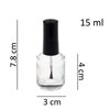 ECO-FUSED Transparent Clear Empty Nail Polish Bottles - with Dupont Brushes - Set of 6 - Also Includes 6x Plastic Funnels, 12x Mixing Balls and 20x Sticker Labels - Making your Own Nail Polish