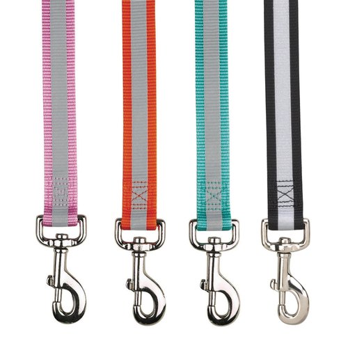 Guardian Gear Nylon Reflective Dog Leash, 4-Feet x 5/8-Inch Lead, Pink