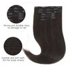 HOTBANANA Human Hair Clip in Hair Extensions, Dark Brown 120g Clip in Hair Extensions Real Human Hair Straight Remy Hair Clip in Hair Extensions 18 Inch 7pcs