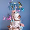 Hummingbird Happy Birthday Cake Topper t Mother's Day Spring Flying Nature Lady Party Supplies For Women Girl Mother Cake Decor