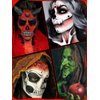 EBANKU 4Colors Face Body Paint Stick Oil, White Eye Black Sticks for Sports, Cream Skeleton Joker Mime Foundation Makeup, Face Painting Kit for Christmas SFX Cosplay Costume Party