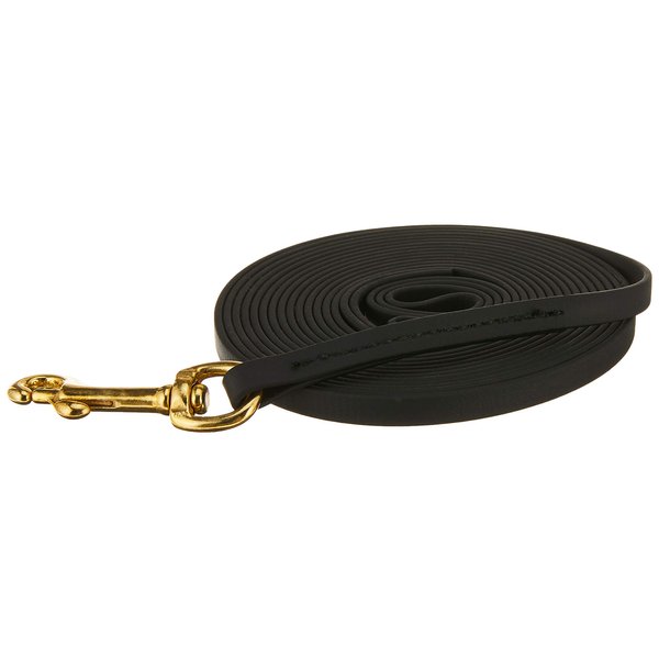 Signature k-9 Biothane Long Line, 15-Feet x 3/8-Inch, Black