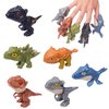 ledorr 6PCS Dinosaur Action Figures with Movable Mouths, Dino Figure Chomp Toy Gifts 3 4 5 6 7 8 Year Old Boys and Girls. Dinosaur Figure Chomp Toys Gift for Kids